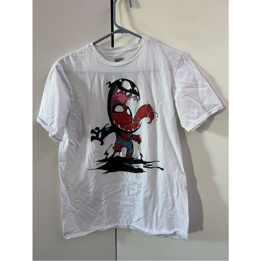 MARVEL - (White) Spider-Man/Venom Graphic - Men’s T-shirt